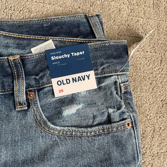 Old Navy Women’s 3 Size 26 Denim Bundle Boyfriend Slouchy Taper NWT - Picture 4 of 10